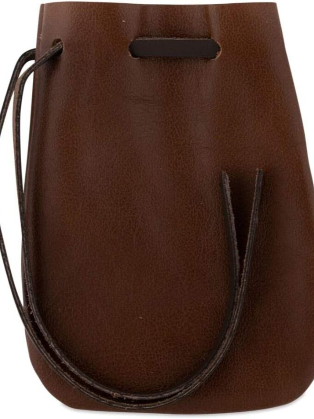 Leather Drawstring Pouch, Coin Bag, Medicine Tobacco Pouch Medieval Reenactment - Picture 3 of 7